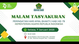 Tasyakuran Hari Amal Bhakti (HAB) Ke-79 - Kementerian Agama Republik Indonesia