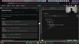 Efficient Solution for Triplet Sum in Array | Java Solution with Explanation | GeeksforGeeks