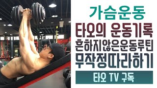 [타오의 헬스기록] 가슴운동 - 덤벨 인클라인벤치프레스 Bench Press - Dumbbell