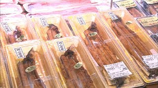 土用の丑の日　デパートにもウナギが並ぶ　県産の天然ウナギや一夜干しが売り　岡山市