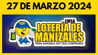 Resultado Loteria de Manizales MIERCOLES 27 de marzo de 2024 💫✅💰