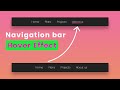 Creating: Navigation bar With Amazing Hover Effect [English Subtitle]