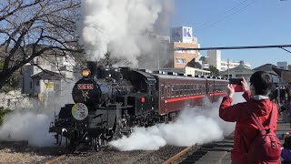 SLもおか C1266米寿記念号 下館駅入線