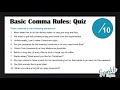 Basic Comma Rules QUIZ  Take the 20 Question Comma Rules to Test if You Use Commas Correctly