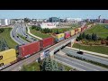 awesome view in 4k nice emd sd70i leader on a long stack train cn 123 at moncton nb