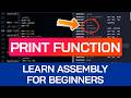 Write Your Own PRINT Function in Assembly | Beginner Tutorial | x86-64 Assembly Programming