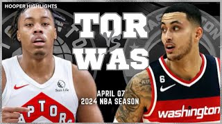 Toronto Raptors vs Washington Wizards  Game Highlights | Apr 7 | 2024 NBA Season
