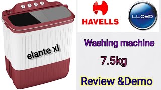 Lloyd washing machine elante-xl 7.5kg#How to use llyod new launched semi automatic washing machine.