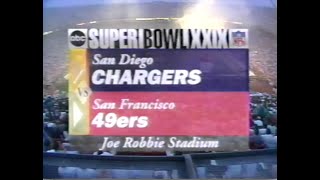 Superbowl 29, San Diego Chargers vs. San Francisco 49ers (January 29, 1995)