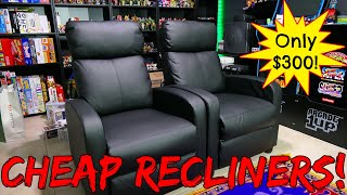 The CHEAPEST Movie Theater Style Recliner Chairs From Amazon - Yaheetech 2 Seat Reclining Chairs