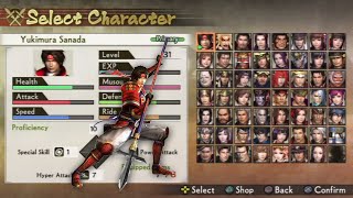 Samurai Warriors 4 Opening and All Characters [PS3]