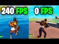 This is what playing in 240 FPS feels like - Fortnite Frame rate Comparison 60 vs 144 vs 240 FPS/hz