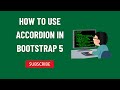 Bootstrap Accordion - free examples & tutorial