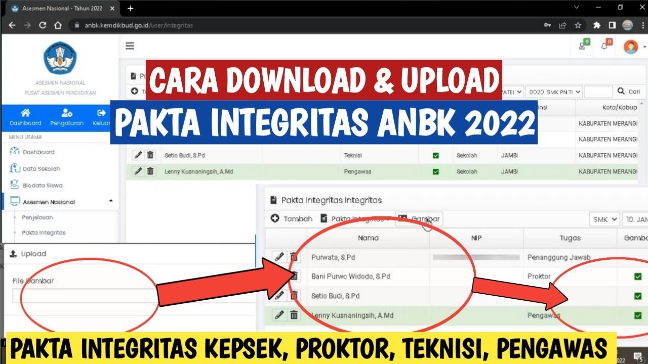 CARA DOWNLOAD & UPLOAD PAKTA INTEGRITAS ANBK 2022 - YouTube