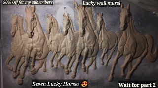 Clay mural art for beginners | Clay art for wall | Horse mural painting