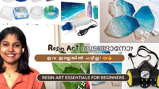 Resin Art for Beginners: Essential Materials \u0026 Must-Have Tools for Stunning Creations!  | Malayalam