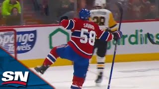 Canadiens' David Savard Takes Advantage Of Penguins Turnover To Score First Goal Of Season