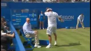 Queen's Final : David Nalbandian disqualified at Queen's for injuring a line judge, Nalbandian Cilic