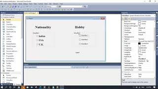 Select Nationality and Hobbies using Radio button and Checkbox|VB.NET|diploma practical of SWPD.