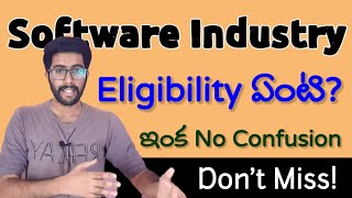 Eligibility in Software Industry in telugu | Softwareకి ఎవరు Eligible | Vamsi Bhavani