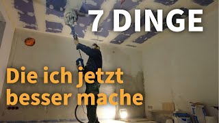 🟡 Trockenbau Decke vollflächig verspachteln mit Uniflott: 7 Dinge die ich jetzt besser mache