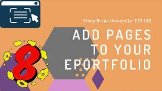 Digication ePortfolio Video #8: Adding New Pages to your ePortfolio