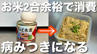 【ご飯が止まらない‼︎】血液サラサラになる高タンパクなサバ缶の卵とじ丼。作り置きレシピ。簡単サバ缶レシピ