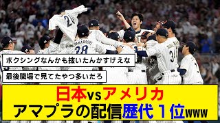 【WBC】決勝戦のアマプラ視聴数がやばいwwwwww