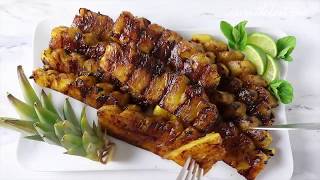 grilled pineapple with cinnamon sugar