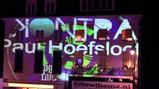 Guerilla projection mapping; Kontra 13-12-13, Arnhem