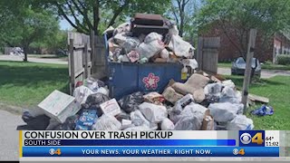 Overflowing trash burdens residents at a south side apartment complex that saw their water turned of