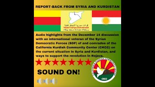 Reportback from an internationalist volunteer returning from Rojava