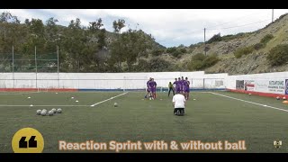 Reaction sprint with \u0026 without ball (Poseidon- Academy)