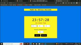 Alarm Clock || my skill test project || using html, css , JavaScript || Coding Ninjas