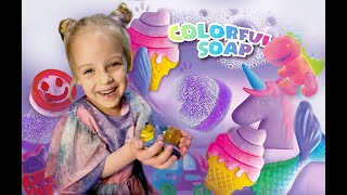 Набор для изготовления мыла. Варим мыло вместе с BizzyBee/DIY Soap Making with Milana! 🌈🧼