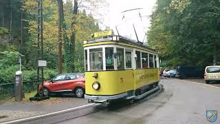 Kirnitzschtalbahn - historischer MAN-Zug zwischen Bad Schandau und Lichtenhainer Wasserfall