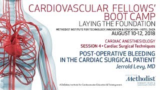 Post-operative Bleeding in the Cardiac Surgical Patient (Jerrold Levy, MD)