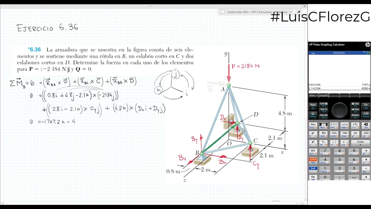 Ejercicio 6.36 Beer & Jhonston 9na Edición - ClasesDeMecanica.net ...