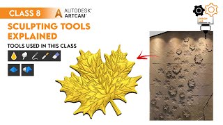 Sculpting Tools Explained | Maple Leaf 3D | Class 8 | ArtCAM 2018 - اردو / हिंदी | CNC Design