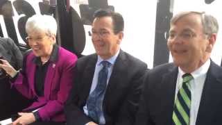 Gov. Malloy rides CTfastrak to opening ceremony in New Britain