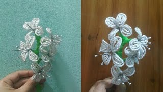 How to make beads flower ।। কিভাবে পুতির ফুল বানাবেন ।। Mukti Creation