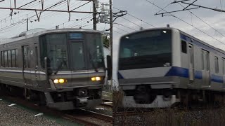 【130km/h高速通過】E531系[普通]＆223系[新快速]