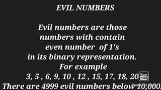 evil Number | java | loop | icse | isc | class 10 | 11 | 12