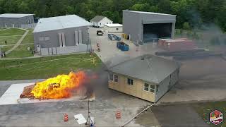 Inside Look Into A Live IBHS Wildfire Experiment: Wind-Driven Building-to-Building Fire Spread