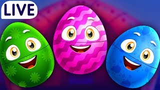 ChuChuTV Surprise Eggs Old MacDonald Had A Farm Farm Animals Wild Animals amp More For Kids LIVE