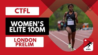 CTFL London Women's 100m Elite Prelim (12.17 seconds)