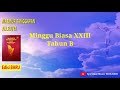 EDISI BARU | Minggu Biasa XXIII - Tahun B | 5 September 2021 | Mazmur Tanggapan dan Alleluya