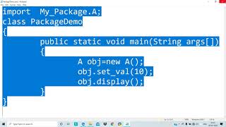 Steps to execute Java Packages - - (Module-2 Chapter-2 2.2.8 - Object Oriented Concepts) 18CS45