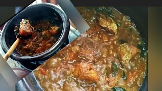 fried fish curry. மீன் பொரிச்சு குழம்பு.#homemade #cooking #village #fish #teastyrecipe