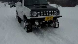 ＪＢ２３ジムニー　雪道走行！　JB23 Jimny Snow road traveling!